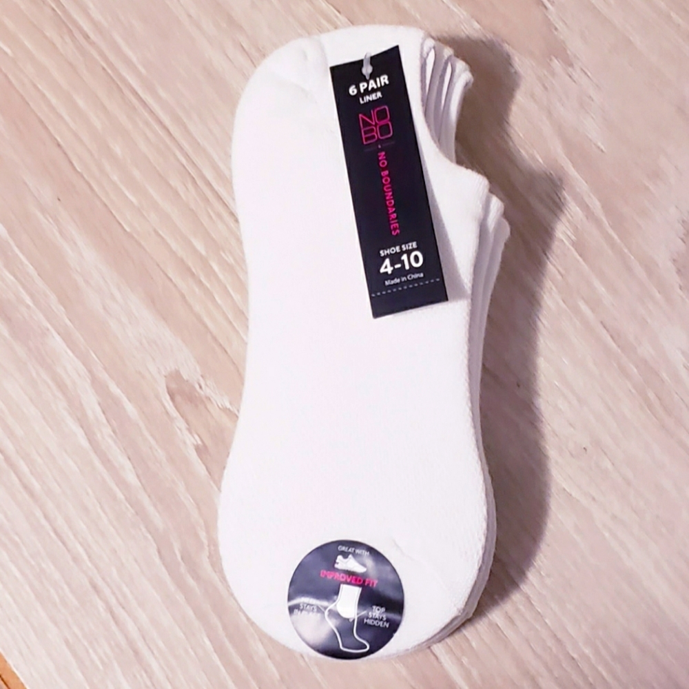 6 pairs liner socks